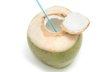Young Coconut With Straw 2