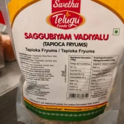 TF Saggubiyam Vadiyalu Tapioca Fryums 100g