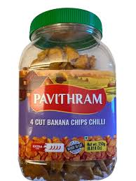 Pavithram 4Cut Banana Chips Chilli 250g